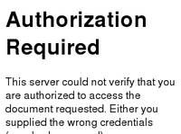 401 Authorization Required